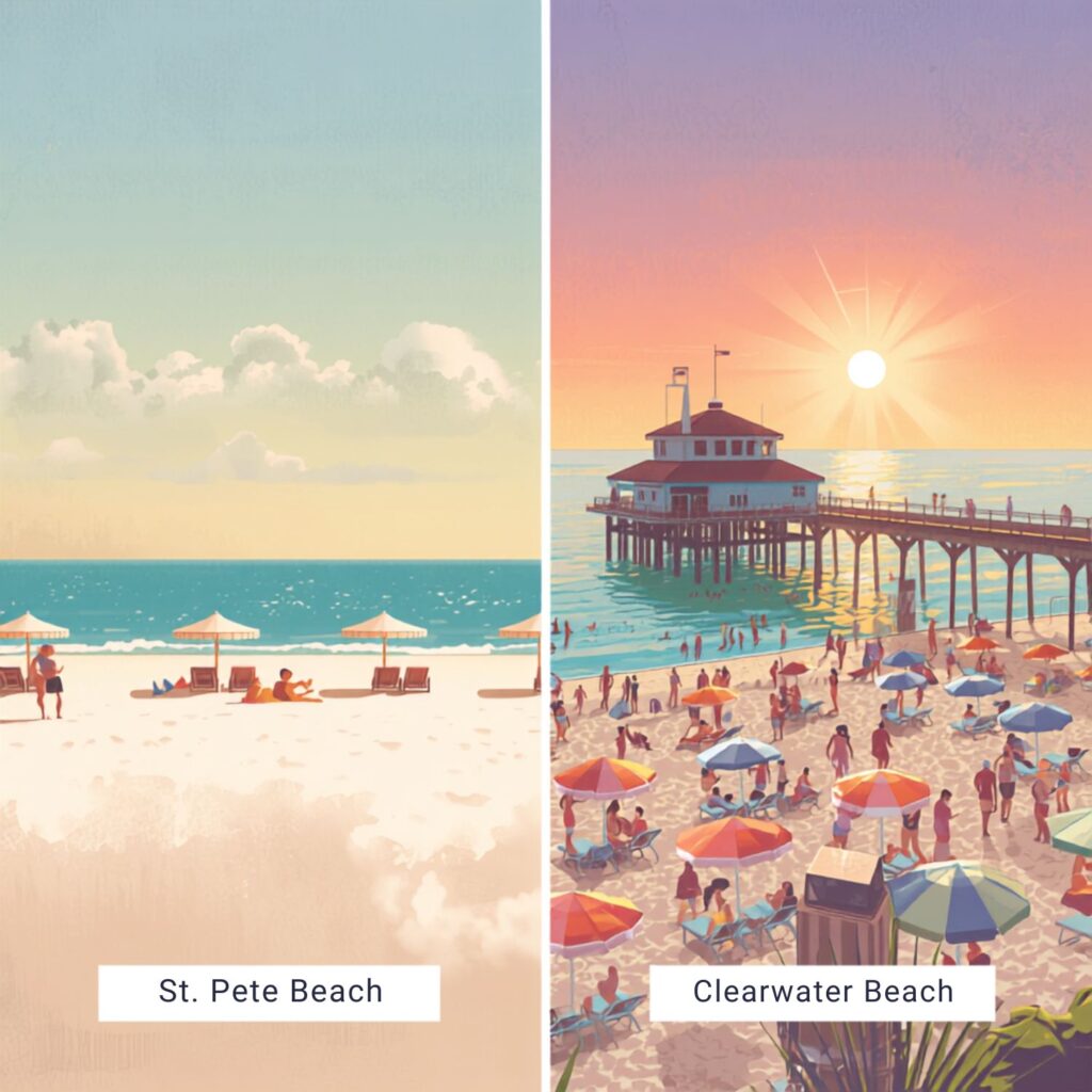 St. Pete versus Clearwater Beach vibes
